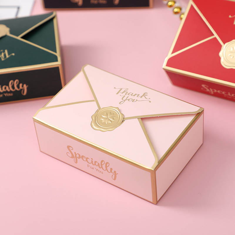 Food Or Snacks - 10pcs/Lot Simple Creative Bronzing Gift Box