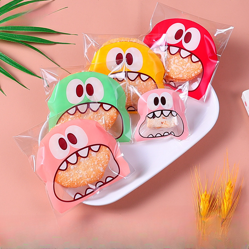 Food Or Snacks - 100pcs Cookie Candy Bag Cute Cartoon