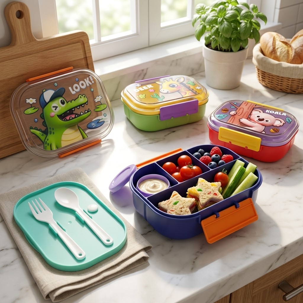 Food Or Snacks - Cute Cartoon Kids Lunch Box 4