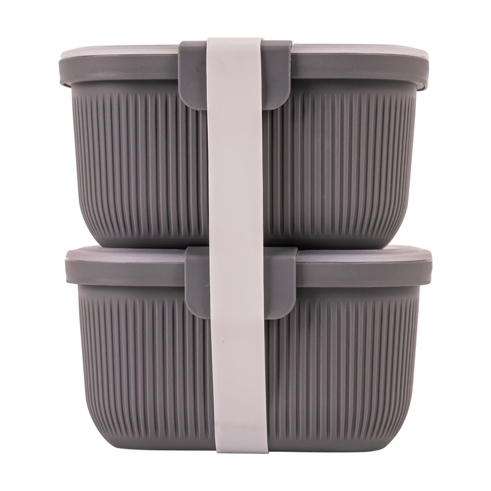Food Snacks Box - Rectangle Grey Bento Box Snack Container