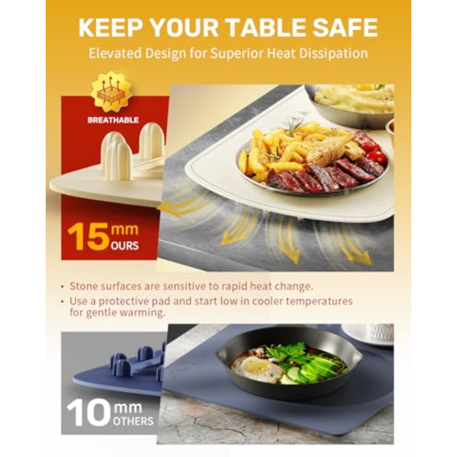 Warming Mat for Food, VEPOKA F - Food & Snacks Coloring Book Bold & Easy Pdf avaliação e preço