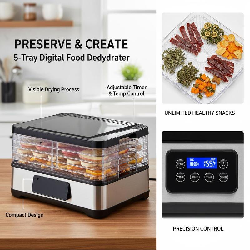 Food Jerky Dryer 5-Tray For Ki - Food Snacks List avaliação e preço