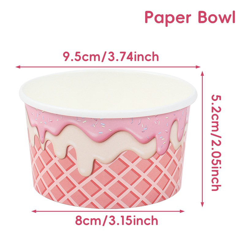 5-50pcs/Pack Paper Ice Cream C - Food Snacks For Kids Party avaliação e preço