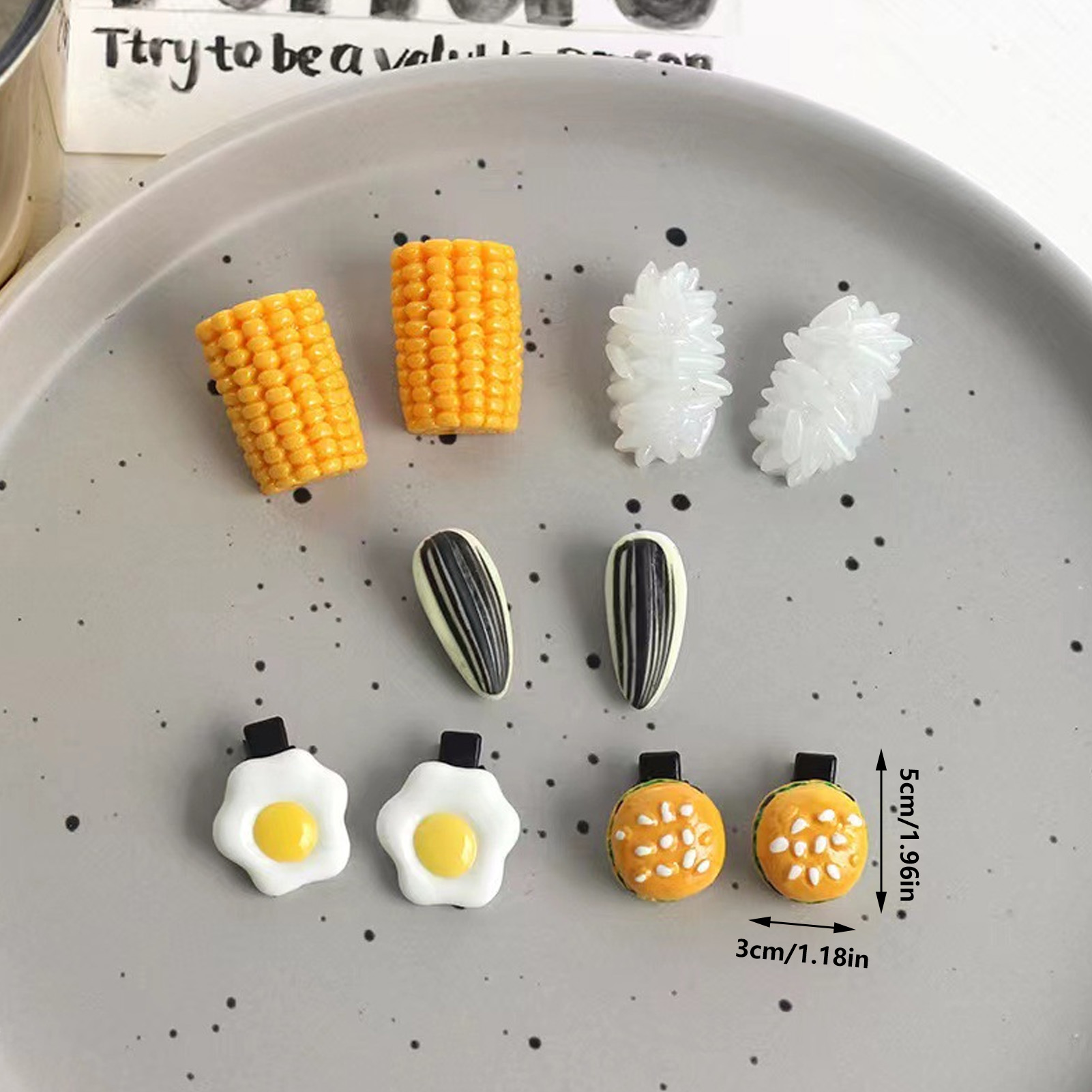 Mini Food Hair Clips Set Reali - Food Snacks For Kids Party avaliação e preço