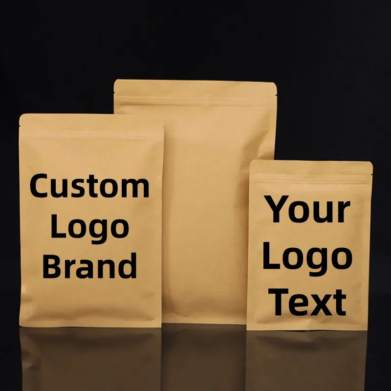 100pcs Flat Bottom Kraft Paper - Food Or Snacks avaliação e preço