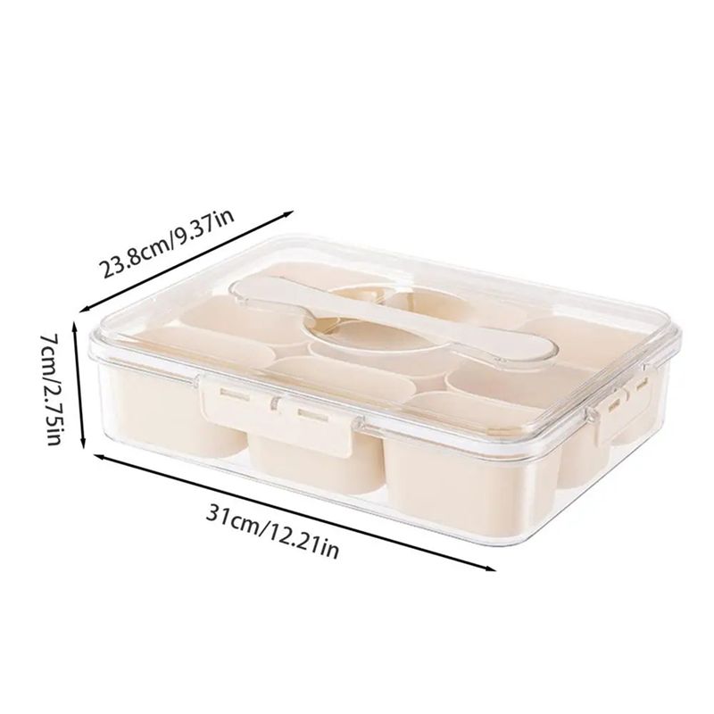 9 Compartments Divided Serving - Food Snacks Box avaliação e preço