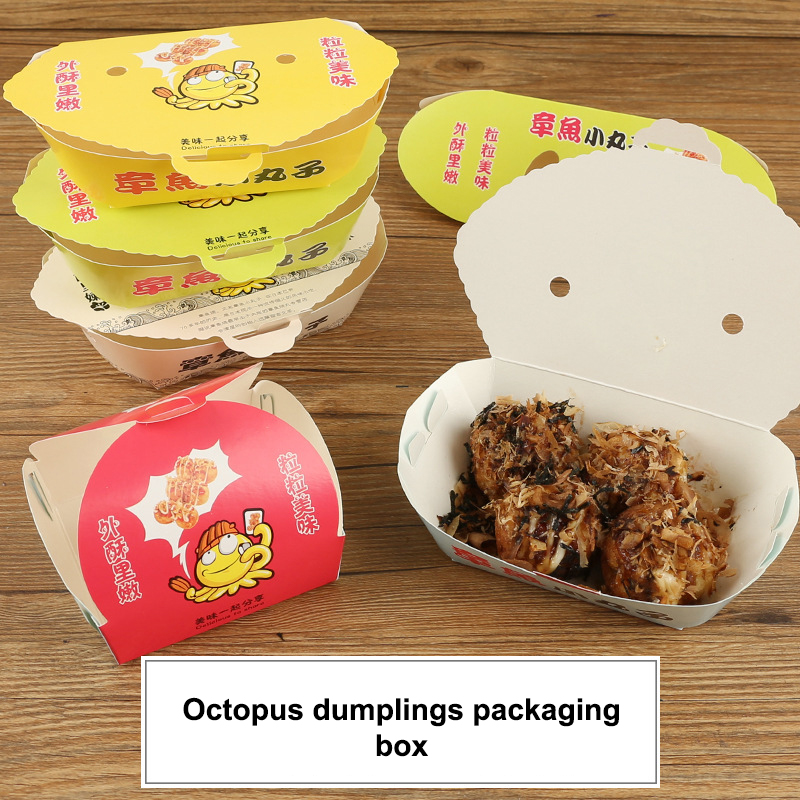 100Pcs Disposable Cartoon Octo - Food Snacks Box avaliação e preço
