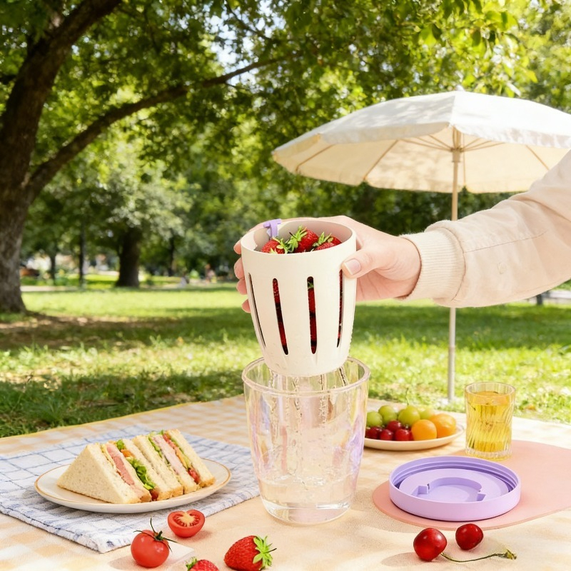 Portable Cylindrical Food Cont - Food Snacks Box avaliação e preço