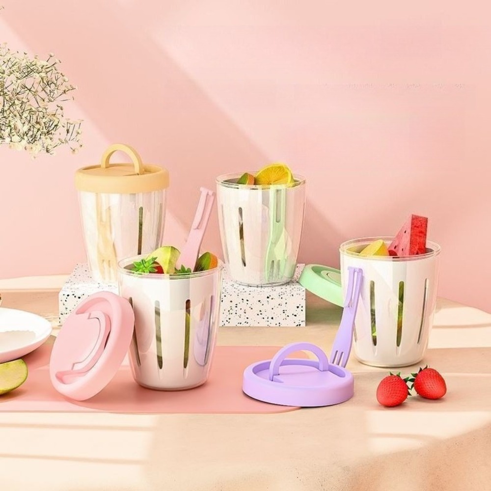 Portable Cylindrical Food Cont - Food Snacks Box avaliação e preço