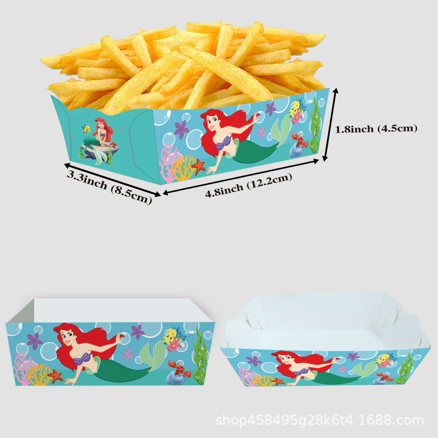 24Pcs/Set Mermaid Paper Food S - Food Snacks For Kids Party avaliação e preço