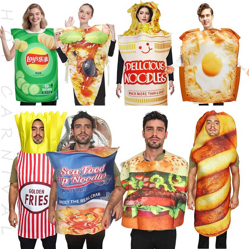 Funny Fancy Food Sponge Suit H - Food Snacks For Kids Party avaliação e preço