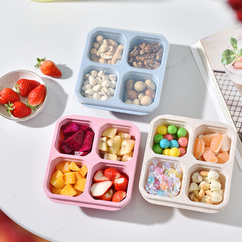 Snack Box with Four Transparen - Food Snacks Box avaliação e preço