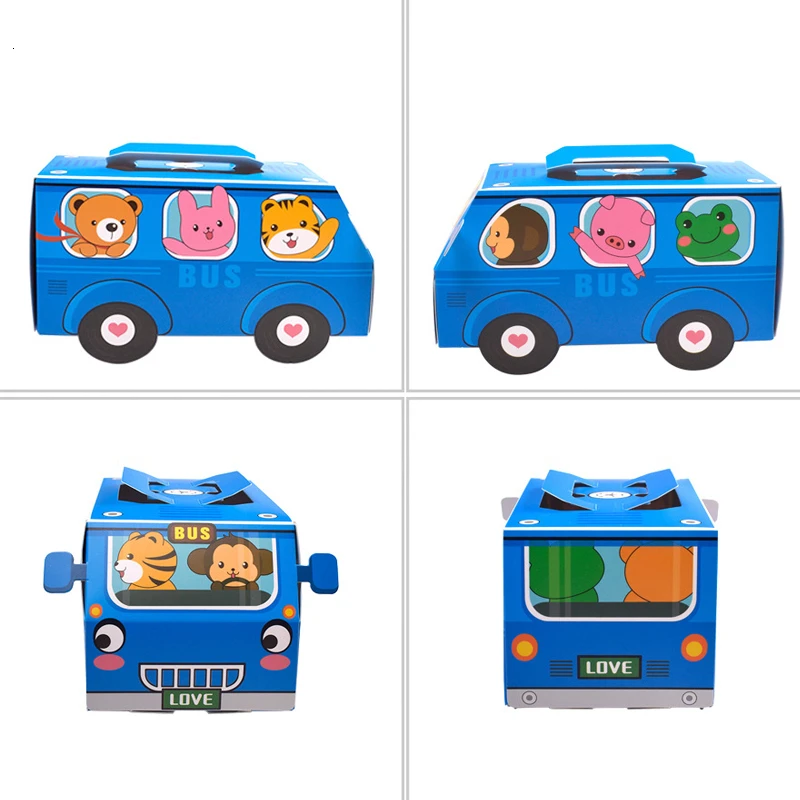 6PCS Gift Box Packaging Handle - Food Snacks For Kids Party avaliação e preço