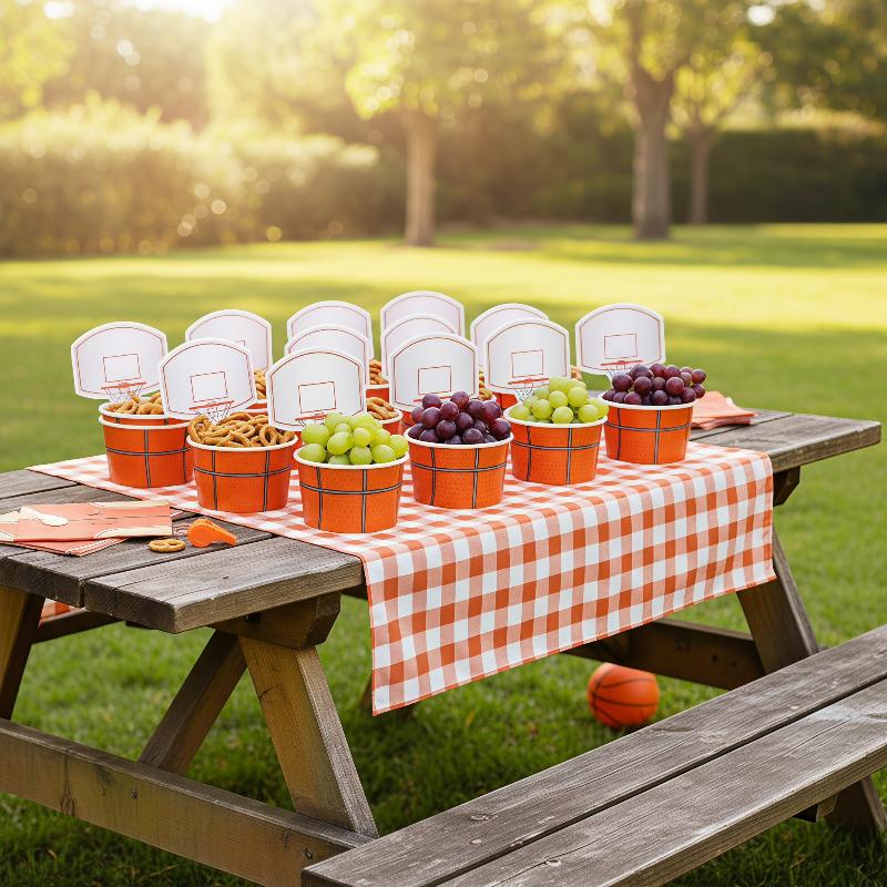6 PCS Basketball Snack Bowls F - Food Snacks For Kids Party avaliação e preço
