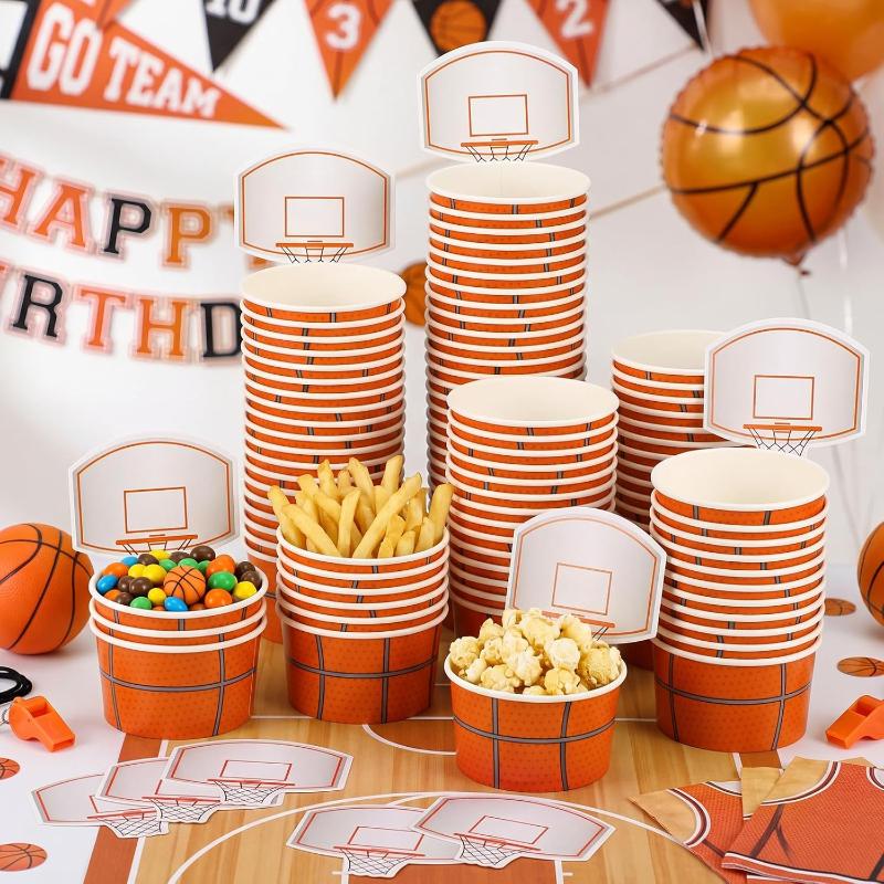 6 PCS Basketball Snack Bowls F - Food Snacks For Kids Party avaliação e preço