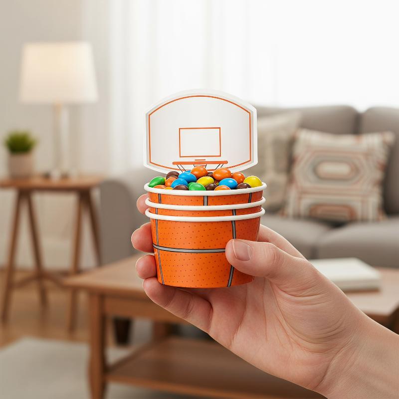 6 PCS Basketball Snack Bowls F - Food Snacks For Kids Party avaliação e preço