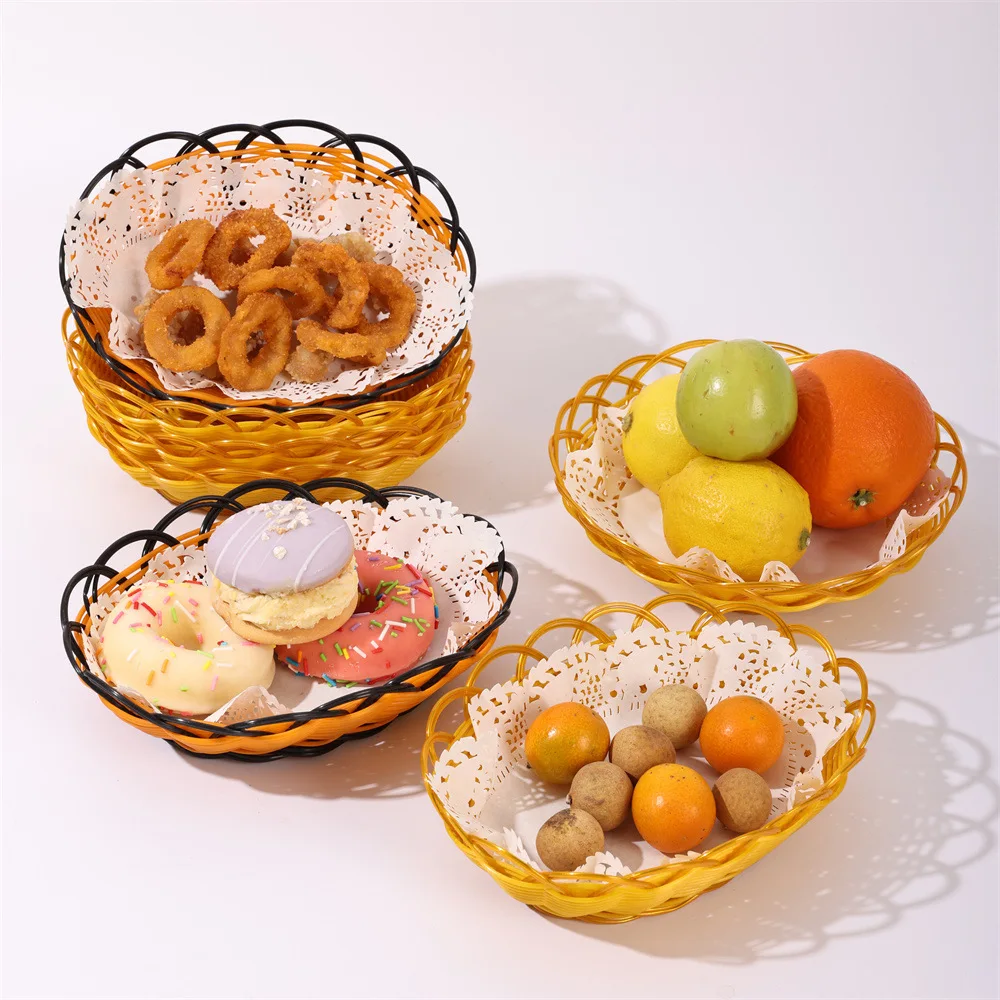 New Imitation Rattan Fruit Bas - Food Snacks Indian avaliação e preço