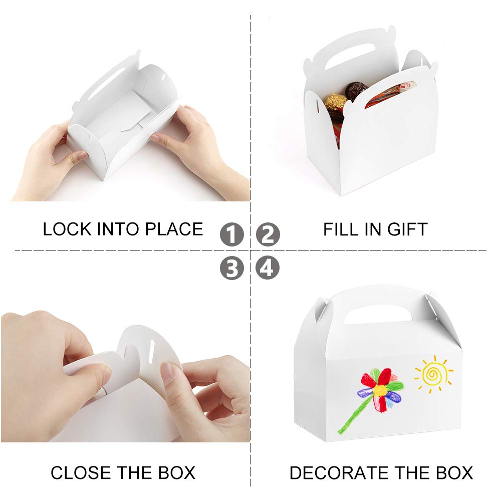 10pcs Large Gable Boxes White  - Food Or Snacks avaliação e preço