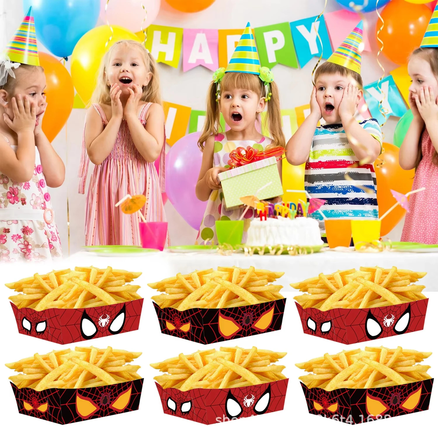 Spiderman Paper Food Serving T - Food Snacks For Kids Party avaliação e preço