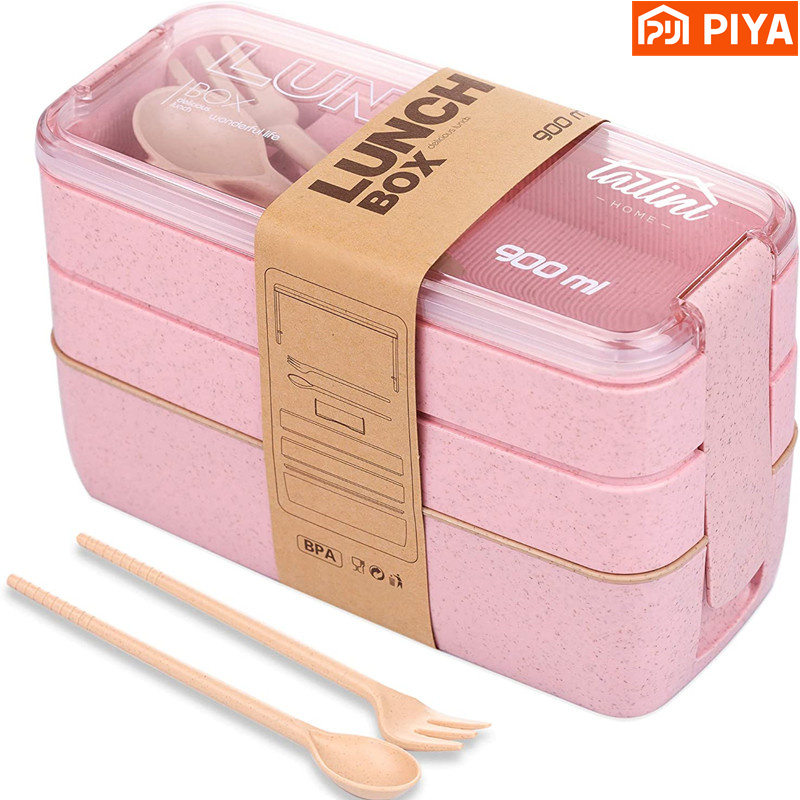 3-In-1 Compartment Wheat Straw - Food Or Snacks avaliação e preço