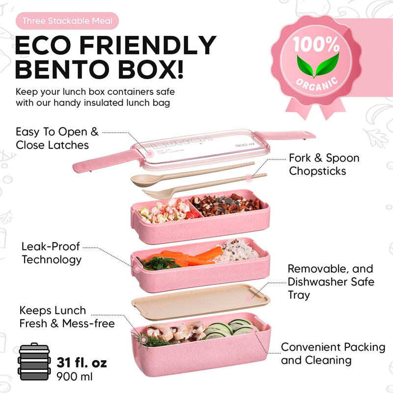 3-In-1 Compartment Wheat Straw - Food Or Snacks avaliação e preço