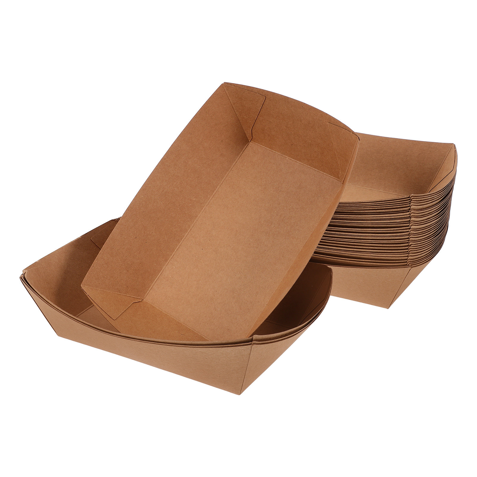 100Pcs Paper Food Tray Disposa - Food Snacks Box avaliação e preço