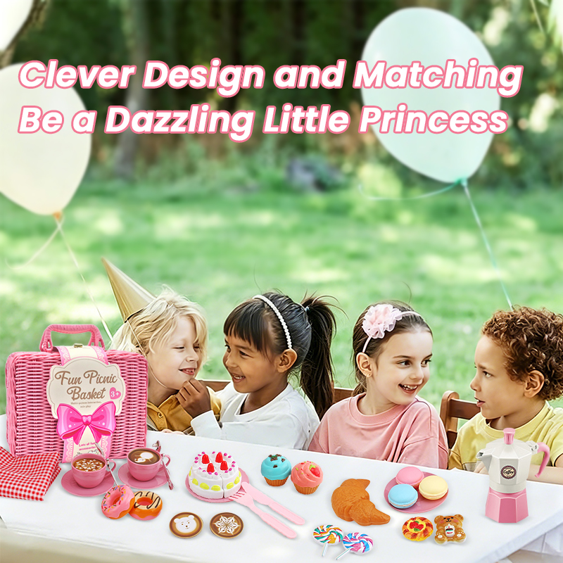 Picnic Food Kitchen Toys Girl  - Food Snacks For Kids Party avaliação e preço