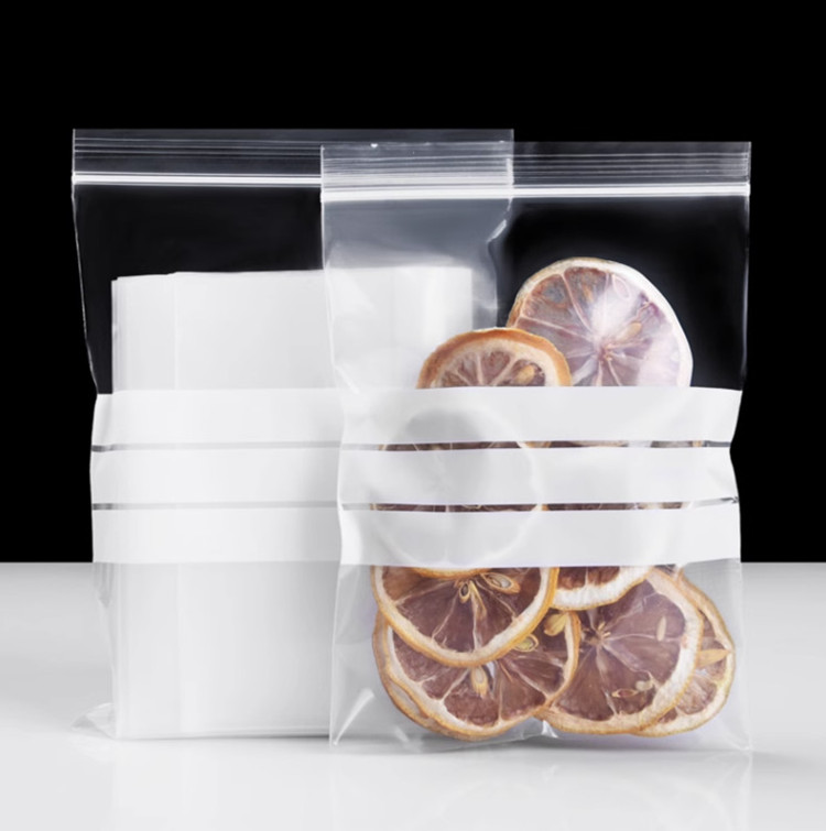 200PCS Clear PE Writable Ziplo - Food Or Snacks avaliação e preço