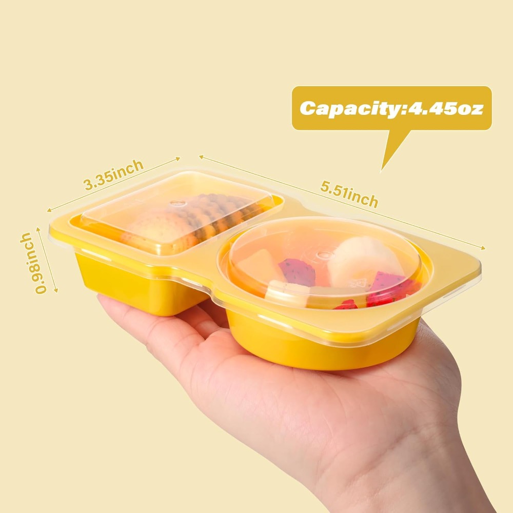 2 Compartment Disposable Plast - Food Snacks For Kids Party avaliação e preço