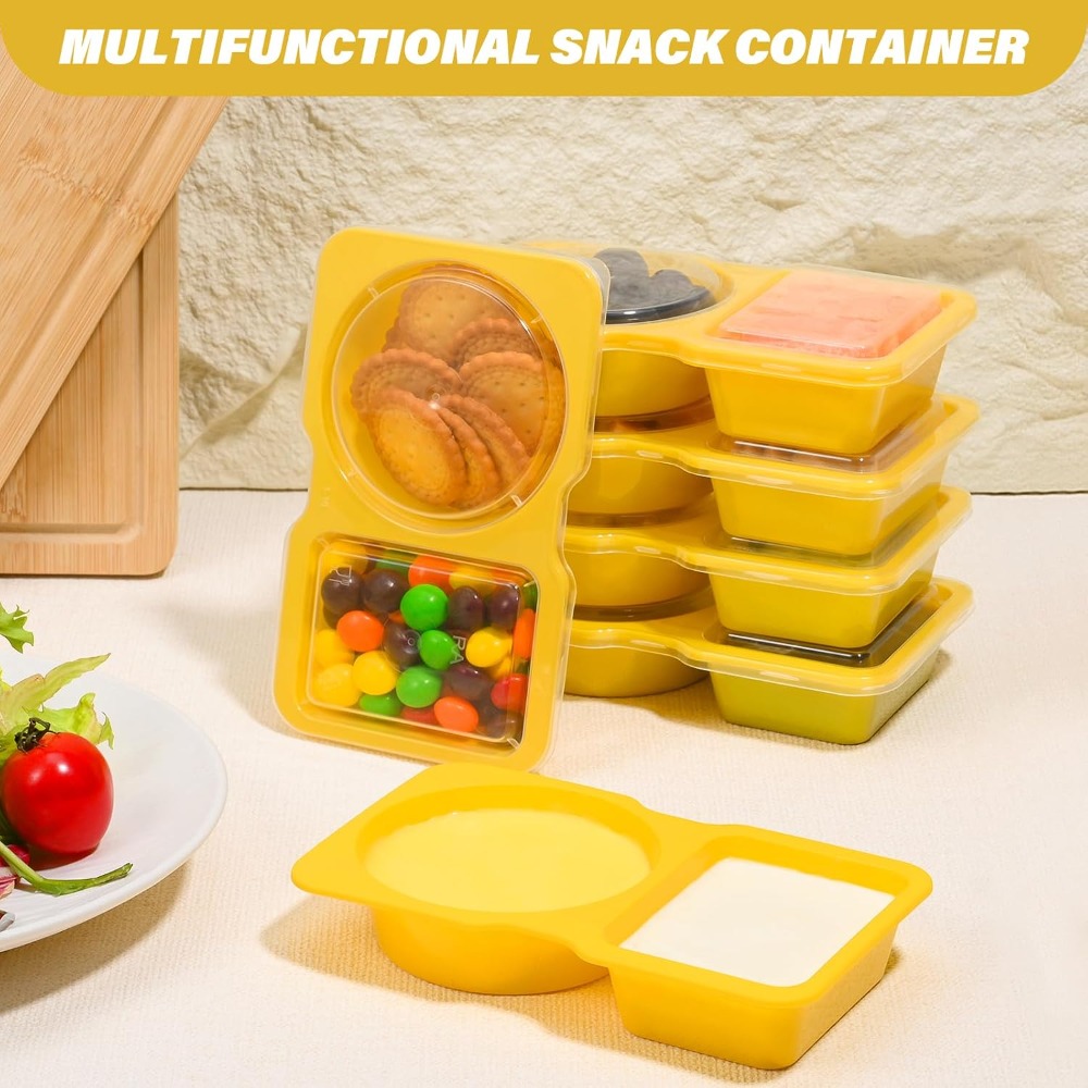 2 Compartment Disposable Plast - Food Snacks For Kids Party avaliação e preço