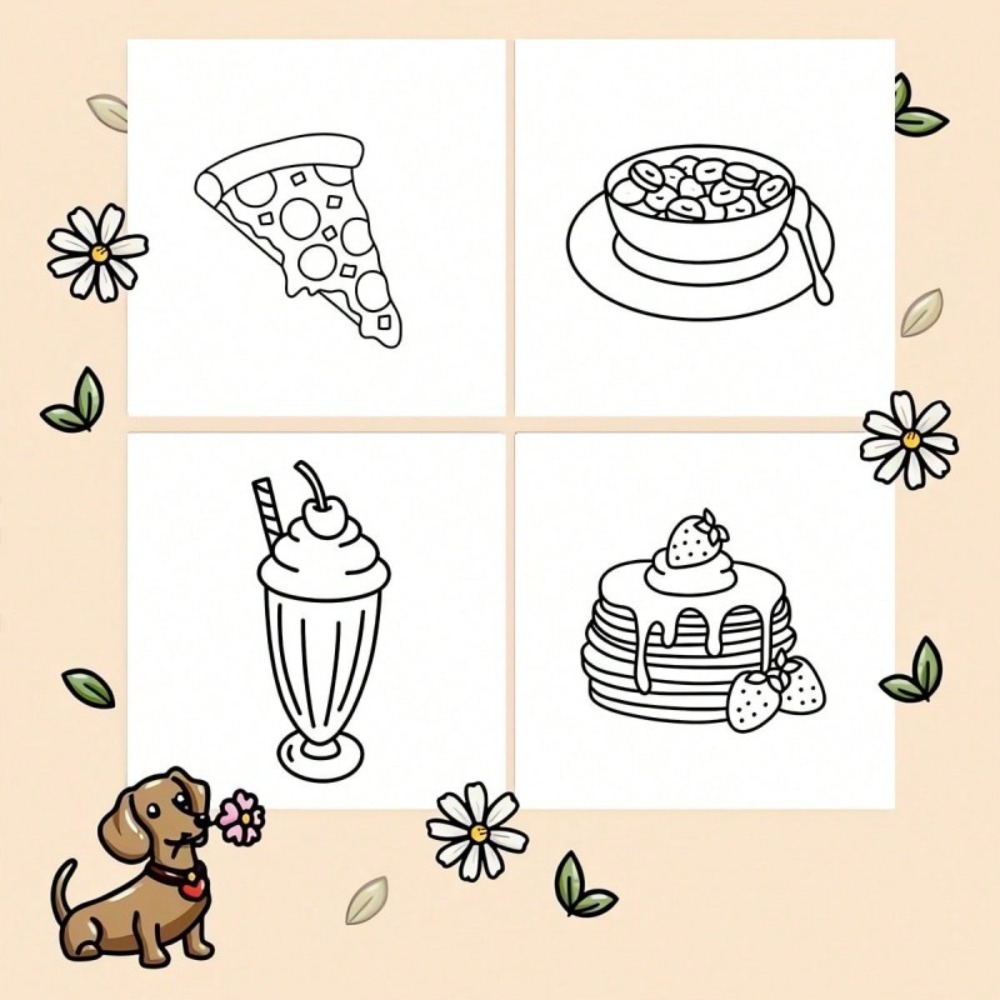 Food and Snacks Coloring Book  - Food And Snacks Coloring Pages avaliação e preço