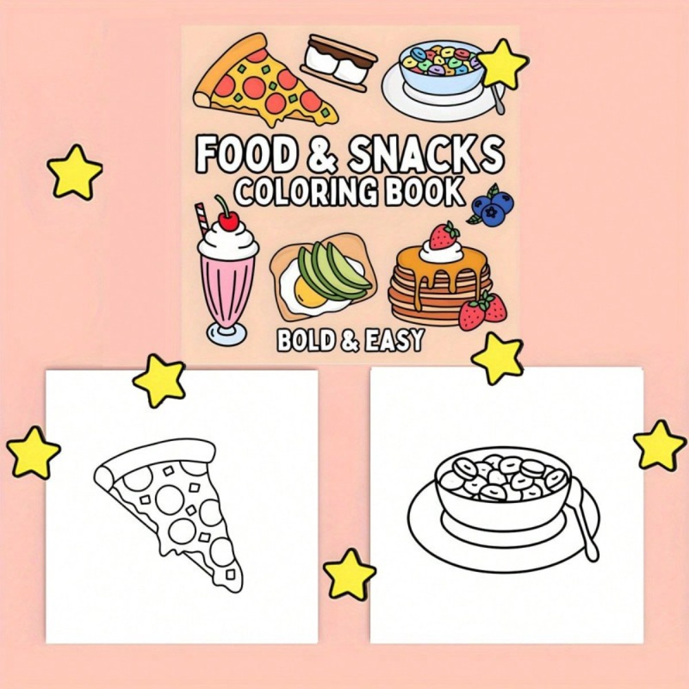 Food and Snacks Coloring Book  - Food And Snacks Coloring Pages avaliação e preço