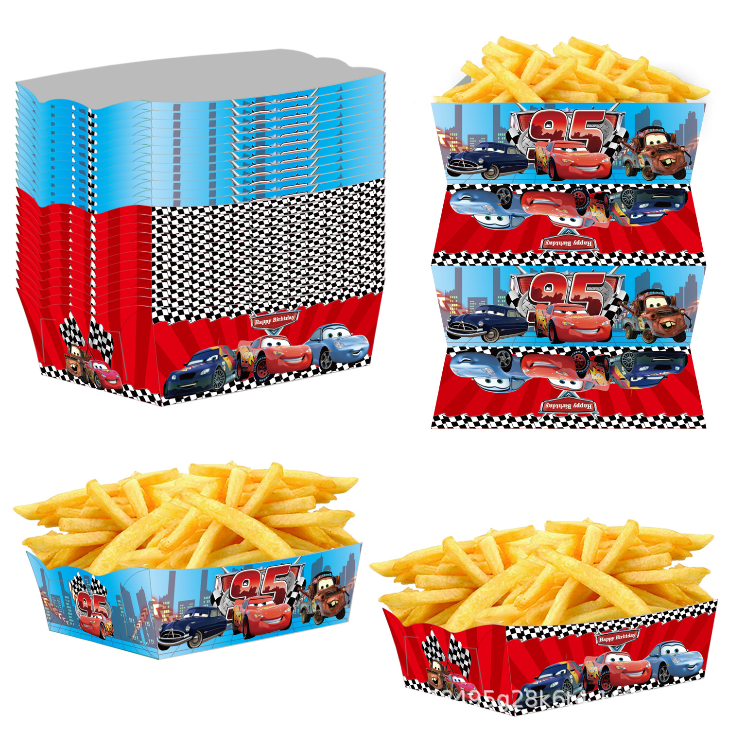 24Pcs/Set Cars Paper Food Serv - Food Snacks For Kids Party avaliação e preço