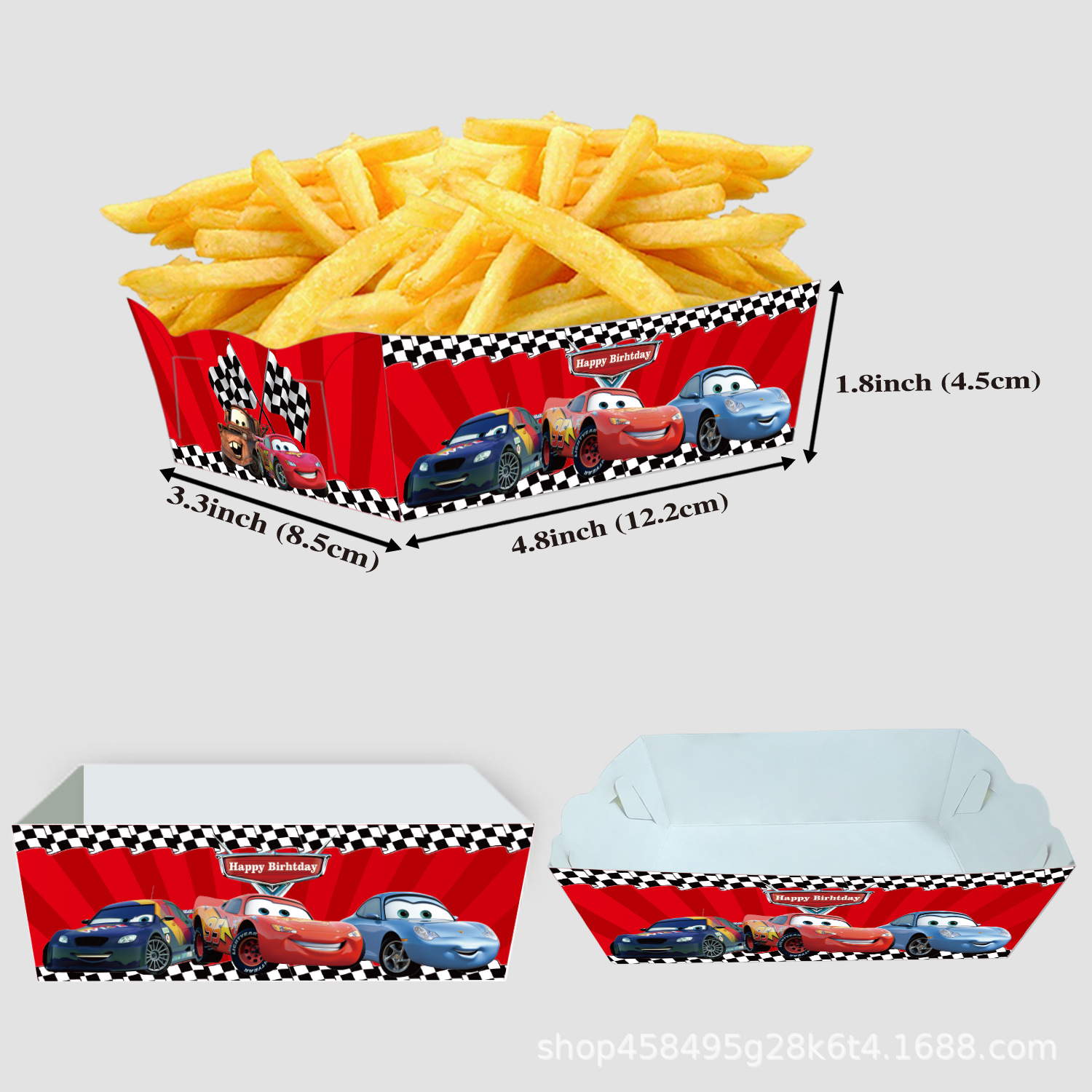 24Pcs/Set Cars Paper Food Serv - Food Snacks For Kids Party avaliação e preço