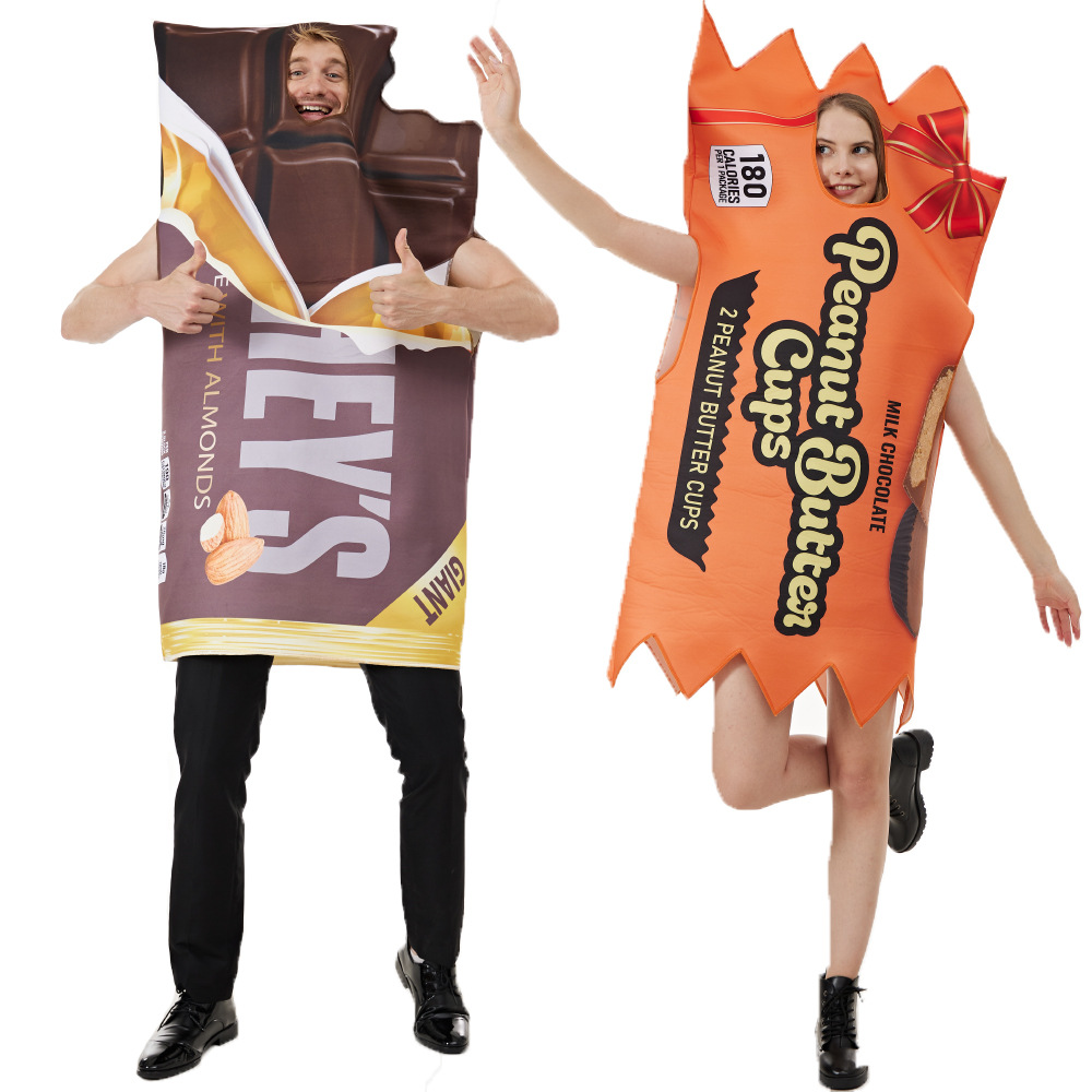 Adult Funny Couple Outfit Cosp - Peanut Butter Snack avaliação e preço
