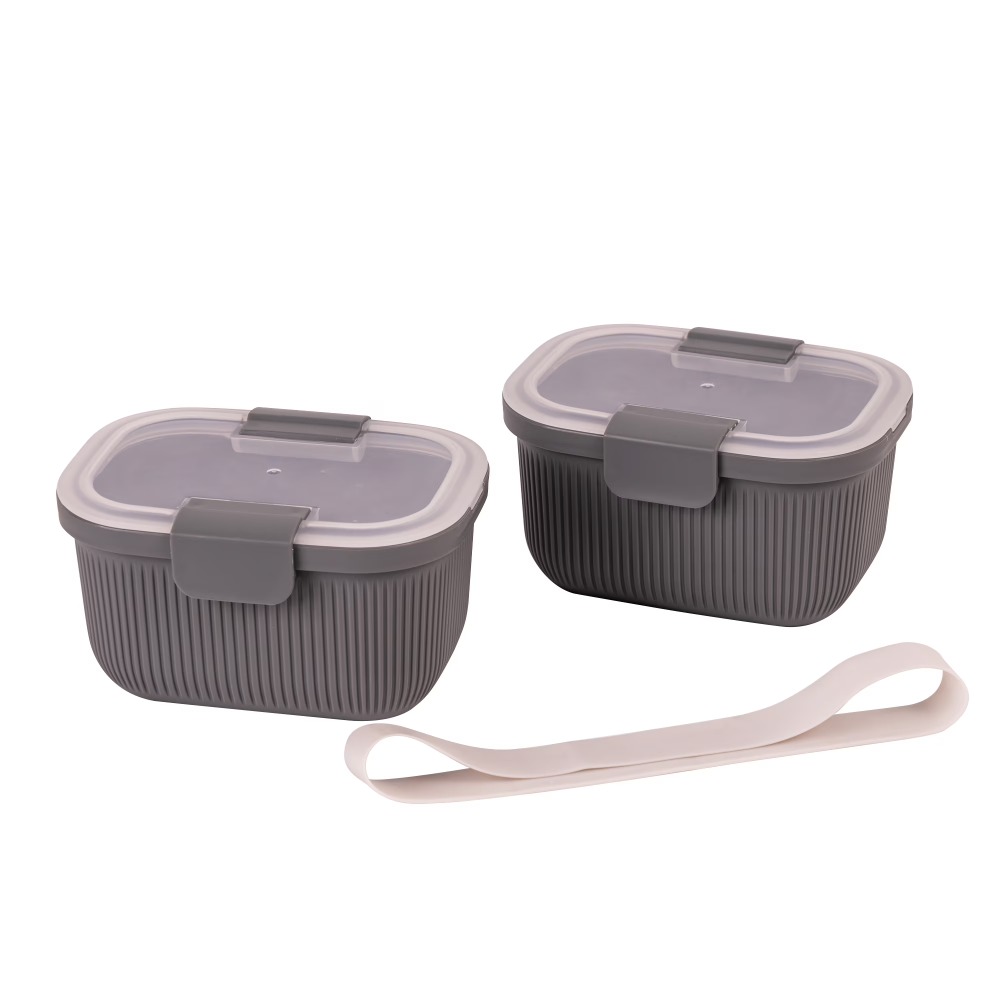Rectangle Grey Bento Box Snack - Food Snacks Box avaliação e preço