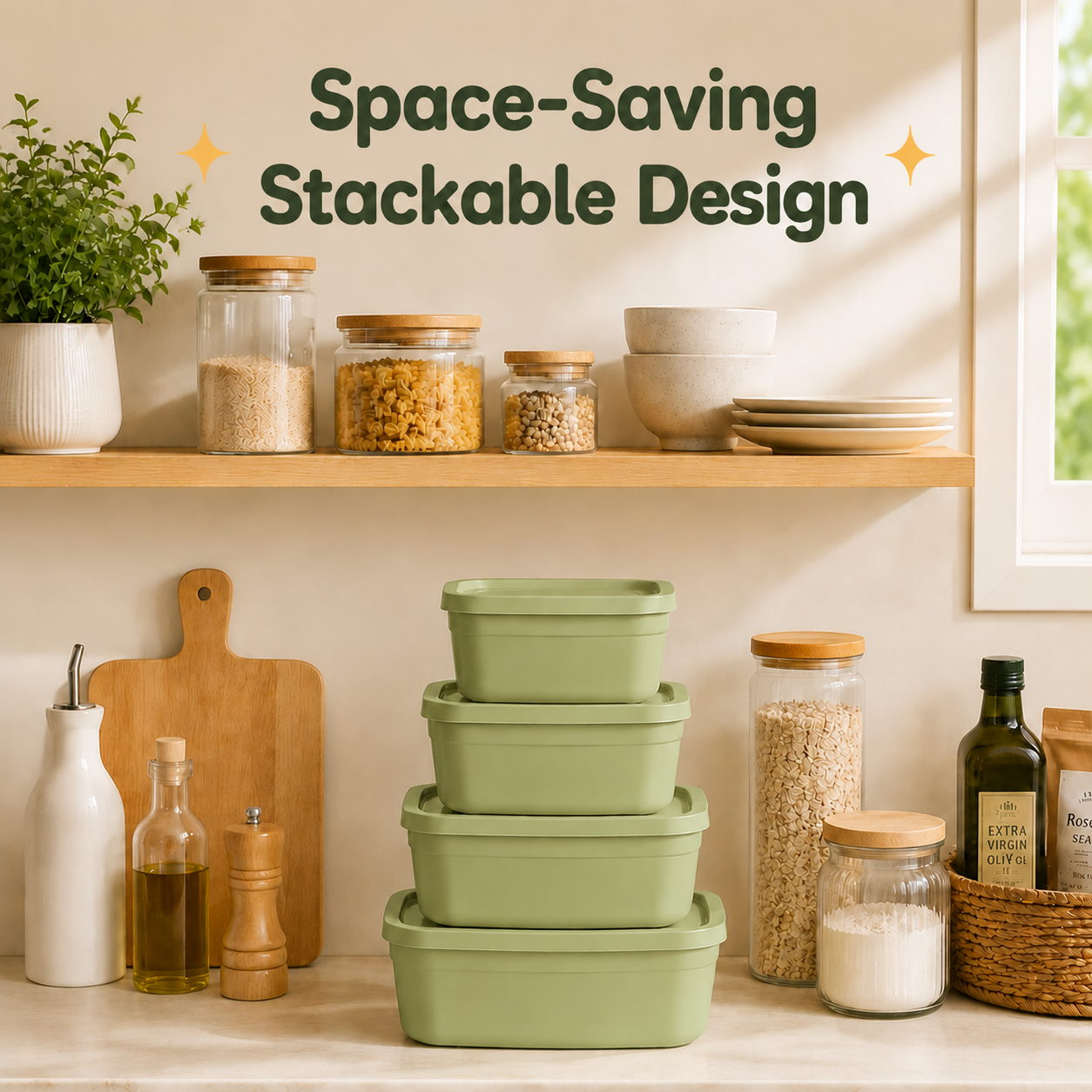 4Pcs Stackable Food Storage Co - Food Snacks Box avaliação e preço