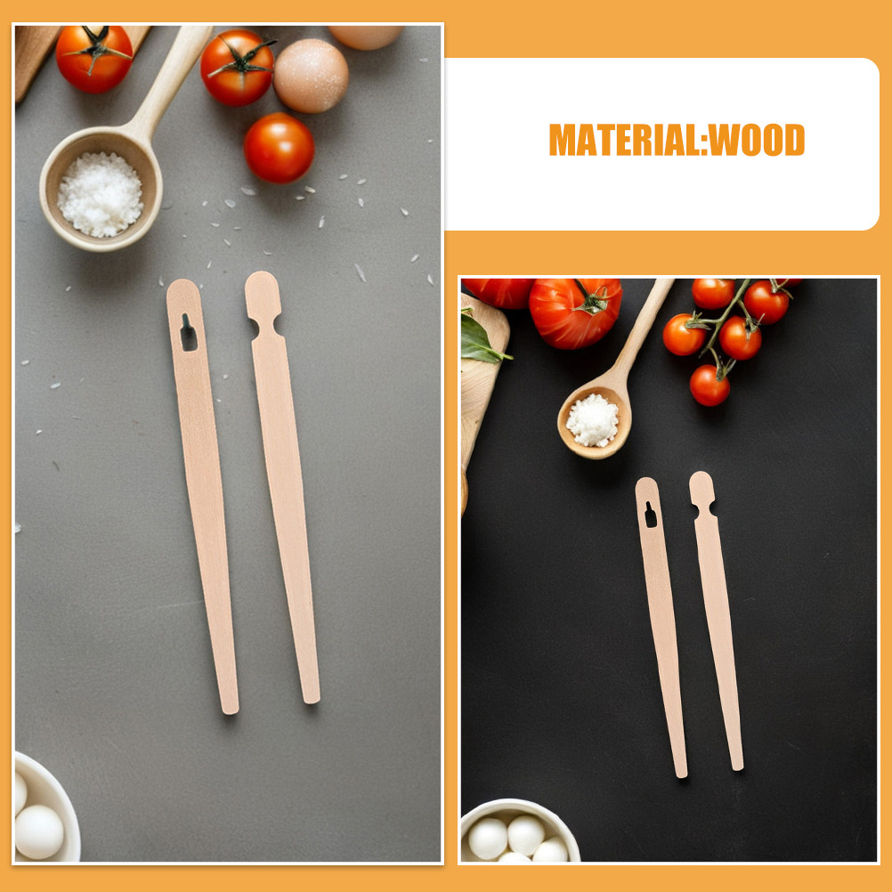 100Sets Wooden Dessert Tongs P - Food Snacks For Kids Party avaliação e preço